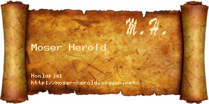 Moser Herold névjegykártya